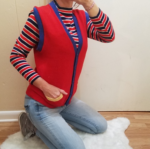 Pendleton Vtg Vest Colorblock Rare - Picture 5 of 8